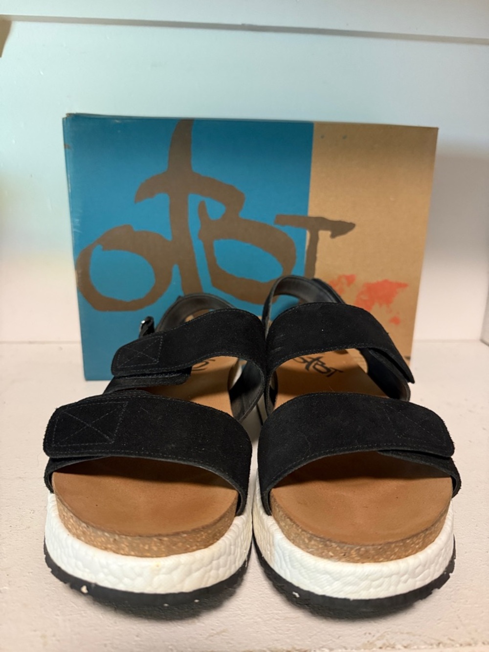 OTBT Black Suede Platform Sandals